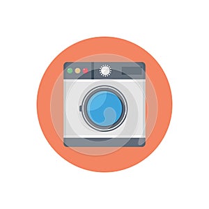 Washing machine vector flat colour icon