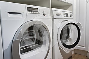 Washing machines, dryer and other domestic appliance equipment in the house
