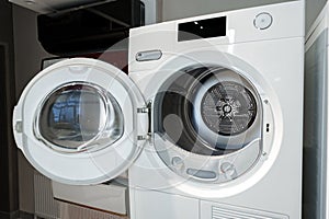 Washing machines and drying machines home appliance retail store showroom