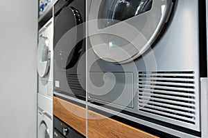 Washing machines and drying machines home appliance retail store showroom