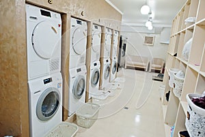 Washing machines in the self service laundry