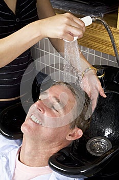 Washing a man's hair 2