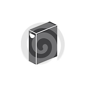 Washing powder box vector icon