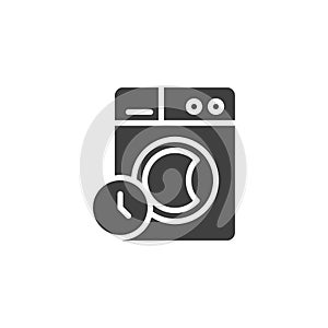 Washing time instructions vector icon