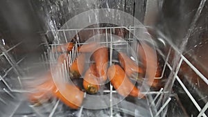 Washing vegetables in the dishwasher