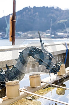 Washing water in Shinto shrine