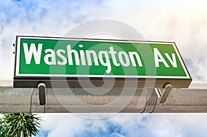 Washington Avenue road sign in Miami
