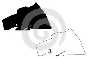 Washington County, Commonwealth of Virginia U.S. county, United States of America, USA, U.S., US map vector illustration,