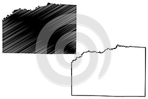 Washington County, Illinois U.S. county, United States of America, USA, U.S., US map vector illustration, scribble sketch photo