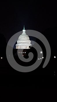 Washington d.c capital building at night