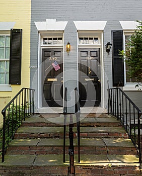 Twin homes in Georgetown in Washington DC