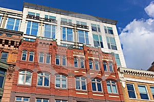 Washington DC buildings, coexistence of different styles in urban architecture.