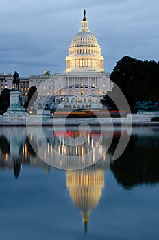 Washington DC - Capitol building and reflection