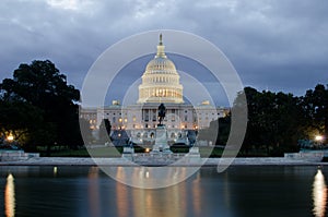 Washington DC - Capitol building and reflection photo