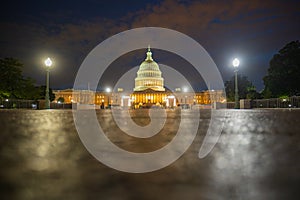 Washington DC, Capitol building. Supreme Court, Washington monument. USA Congress in Washington D. C. Grand Capitol