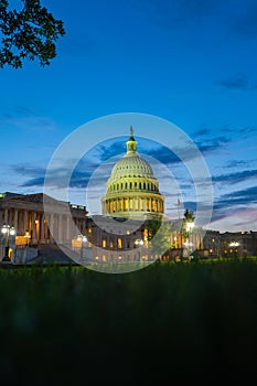 Washington DC, Capitol building. Supreme Court, Washington monument. USA Congress in Washington D. C. Grand Capitol