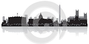 Washington DC city skyline silhouette