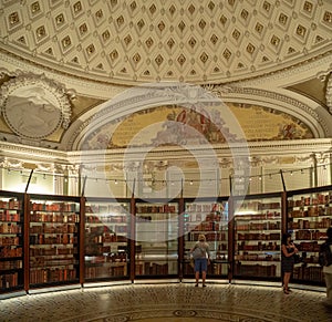 Washington DC, District of Columbia [Library of congress, main reading room and Great Hall interior
