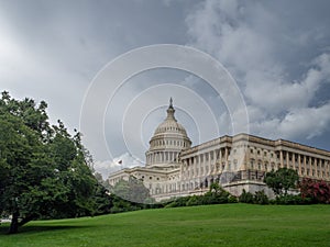 Washington DC, District of Columbia [United States Capitol interior, federal district, tourist visitor center, rotunda with fresco