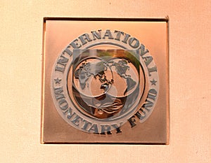 Washington, DC - June 04, 2018: Emblem of International Monetary