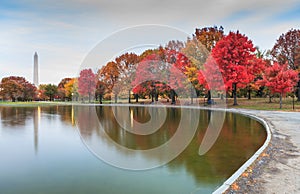 Washington DC Landmark Constitution Gardens in Autumn