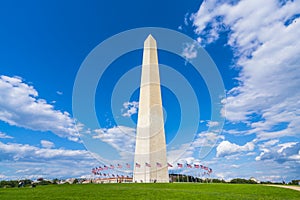 Washington dc,Washington monument on sunny day with blue sky background