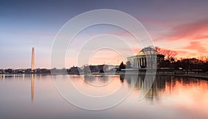 Washington DC Monuments Sunrise