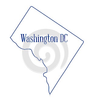 Washington DC Outline Map