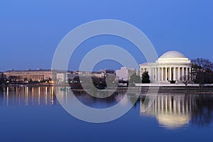 Washington DC - Thomas Jefferson Memorial at night photo