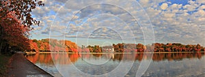 Washington DC tidal basin in autumn