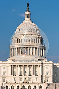 Washington DC, US Capitol Building at sunset