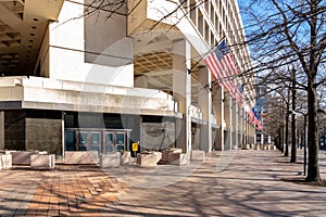 Washington, DC, USA- January 12, 2020: Federal Bureau of Investigation FBI headquarters building in Washington, DC, USA.