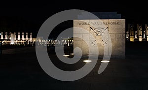WASHINGTON DC, USA - OCTOBER 21, 2016 World war 2 memorial Washington