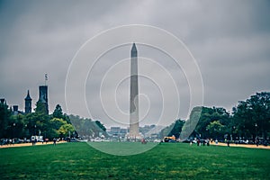 Washington mall monumet on a cloudy day