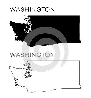 Washington map silhouette