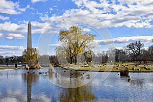 Washington Monument from Constitution Gardens - Washington DC, USA