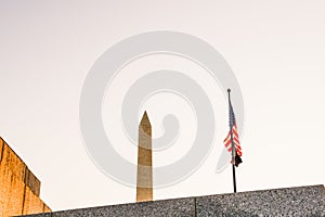 Washington Monument at Dawn Unique composiiton