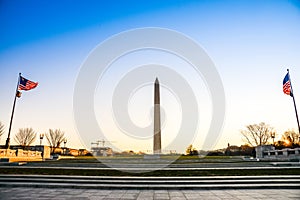 Washington Monument at Dawn Unique composiiton