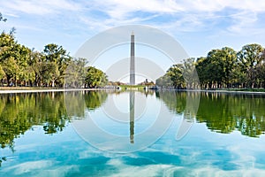 Washington Monument District of Columbia USA Reflecting Pool Blu