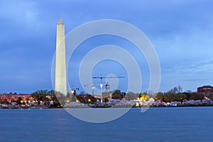 Washington Monument at dusk DC
