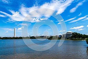 Washington Monument and Jefferson Memorial