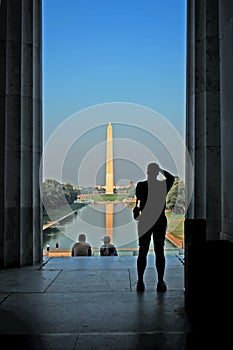 Washington Monument and Photographer