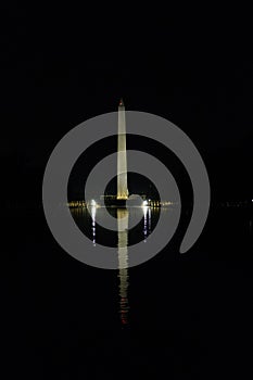 Washington Monument Reflecting at Night