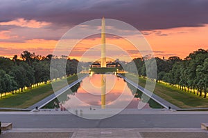 Washington Monument on the Reflecting Pool in Washington, D.C photo