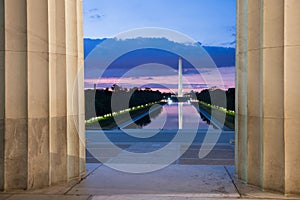 Washington Monument and Reflecting Pool from Lincoln Memorial