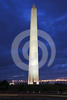 Washington Monument at sunset