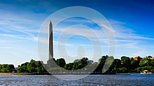 Washington monument in sunset