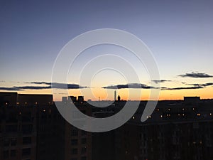 Washington monument sunset