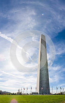 Washington Monument USA American Landmark Outdoors Blue Sky Clouds Daylight Architecture Obelisk