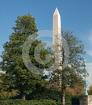 Washington Monument in Washington DC on a autumn day